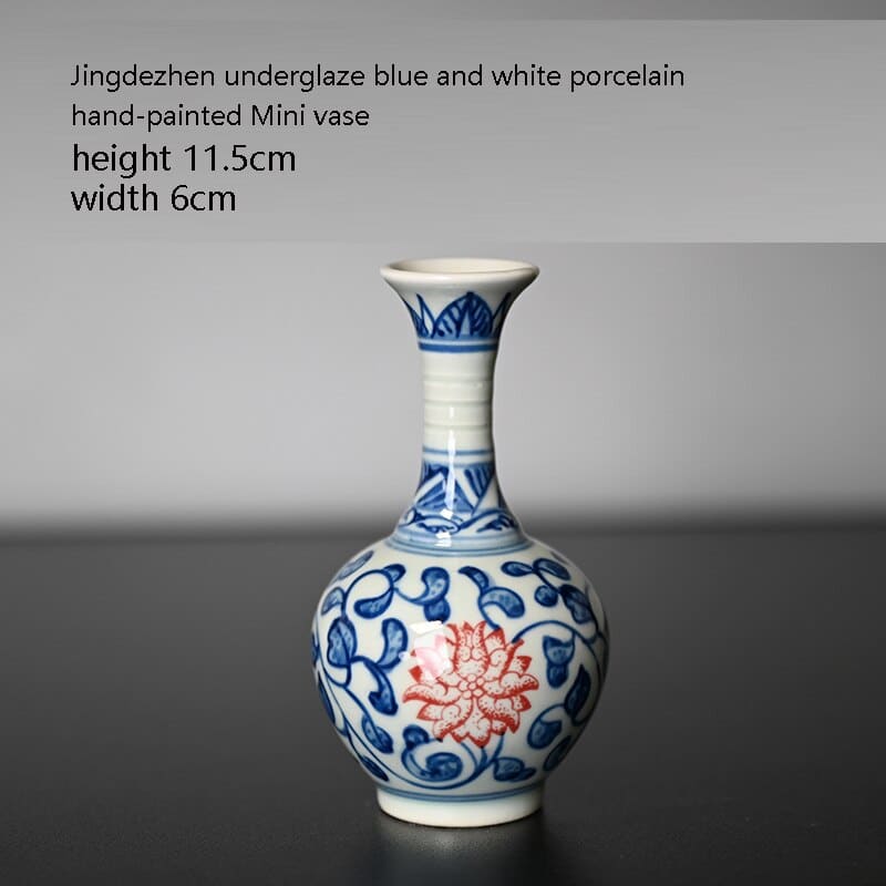 Vase chinois à motif fleur fait à main design unique IMAGE VARIATION D