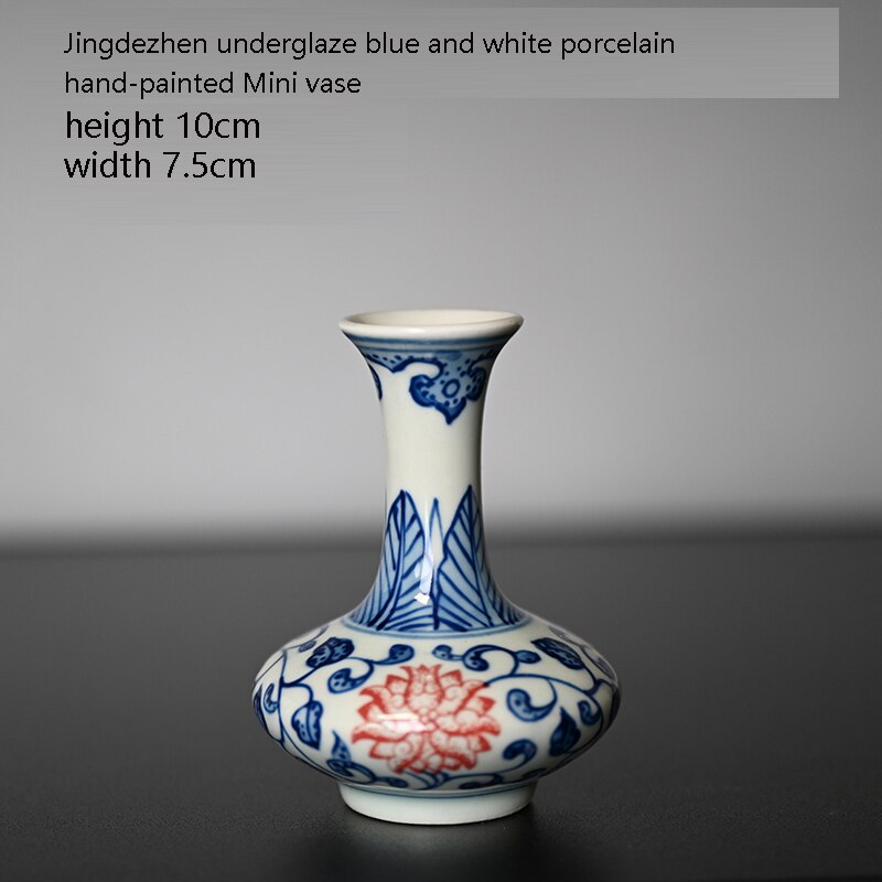 Vase chinois à motif fleur fait à main design unique IMAGE VARIATION E