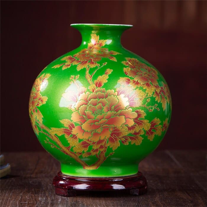 Vase chinois à pommes créatif en céramique Vert