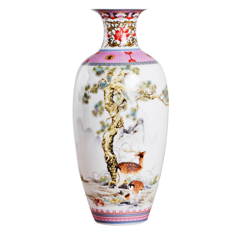 Vase chinois à surface lisse décoration de salon_6