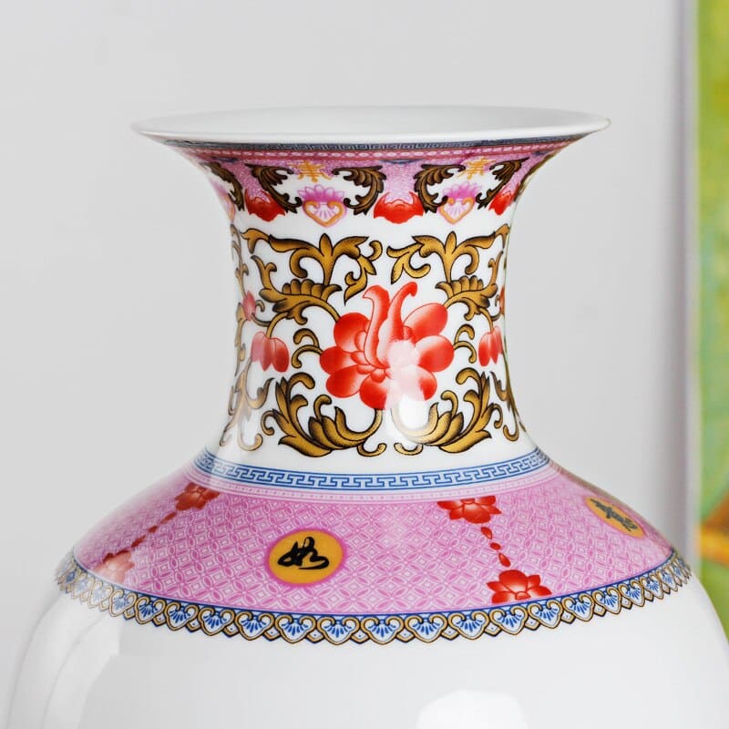Vase chinois à surface lisse décoration de salon_9