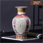 Vase chinois ajouré à la mode pour ornement de salon_16