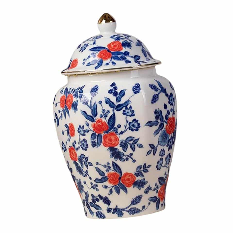Vase chinois avec couvercle multifonctionnelle pour déco intérieure_3