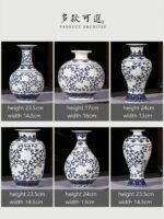 Vase chinois bleu en porcelaine à motif Antique_13