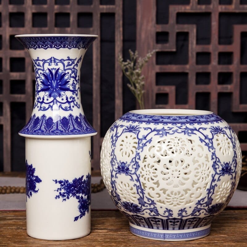 Vase chinois chic ajouré pour une décoration classique de la maison_4