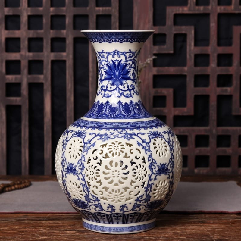 Vase chinois chic ajouré pour une décoration classique de la maison_6