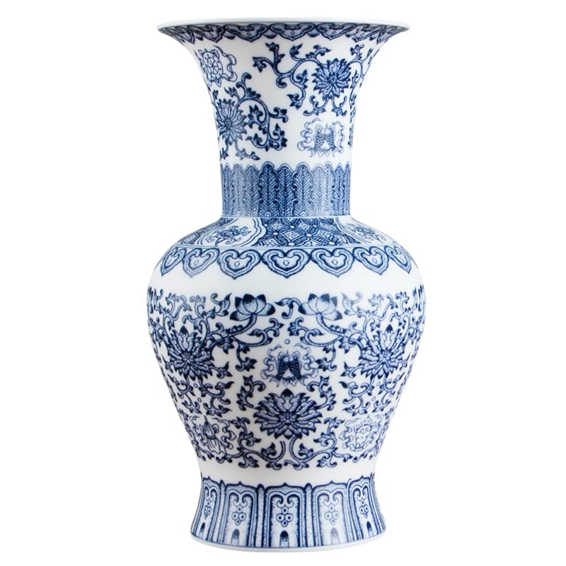 Vase chinois de fleurs en Kaolin luxe_1