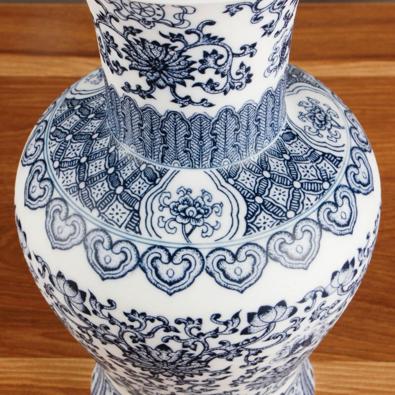 Vase chinois de fleurs en Kaolin luxe_3