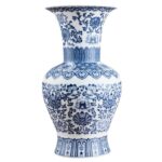 Vase chinois de fleurs en Kaolin luxe_7