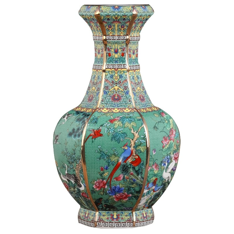 Vase chinois de forme géométrique en porcelaine_2
