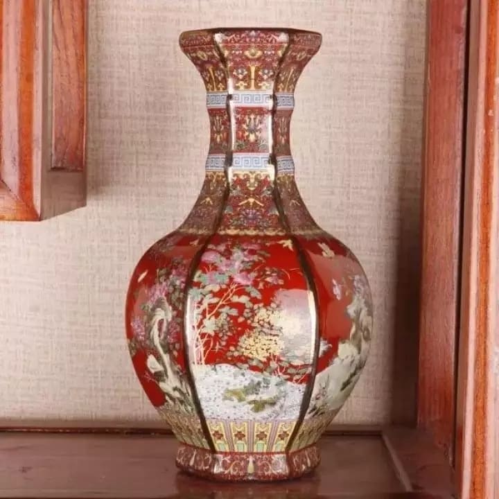 Vase chinois design rétro en céramique_1