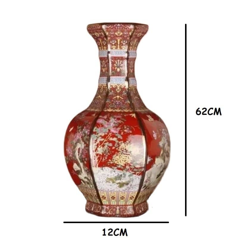 Vase chinois design rétro en céramique_2