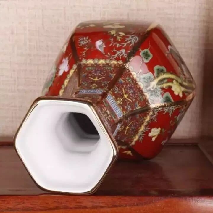 Vase chinois design rétro en céramique_4