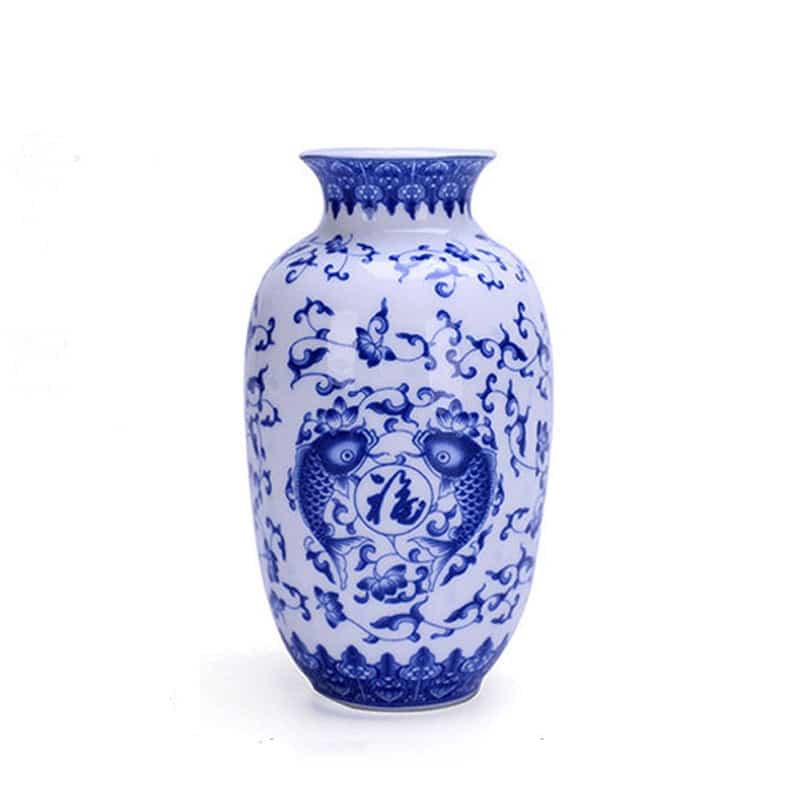 Vase chinois design simple en porcelaine pour les fleurs_1