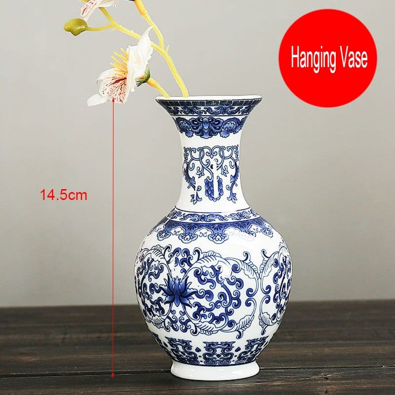 Vase chinois design simple en porcelaine pour les fleurs Design D3