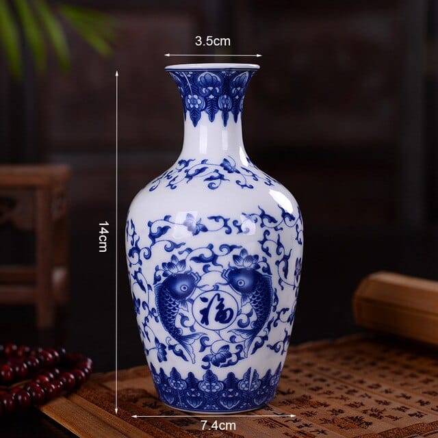 Vase chinois design simple en porcelaine pour les fleurs Design F2