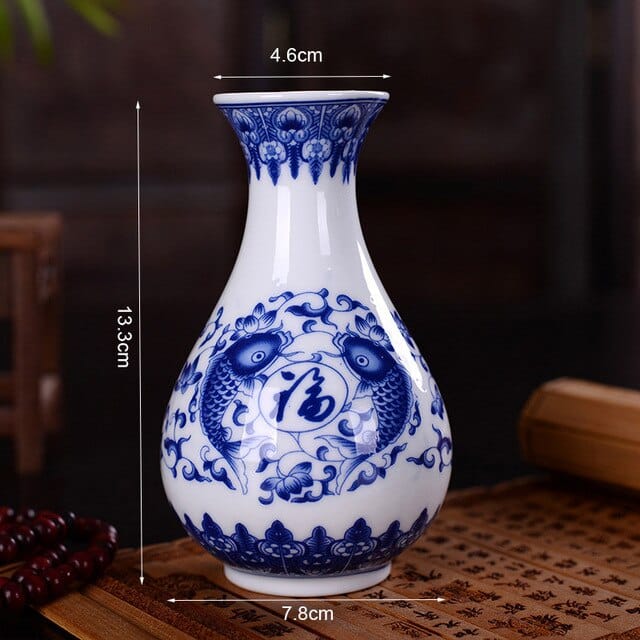 Vase chinois design simple en porcelaine pour les fleurs Design F3