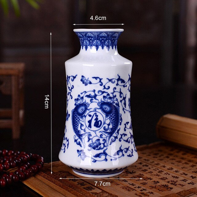 Vase chinois design simple en porcelaine pour les fleurs Design F4