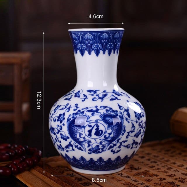 Vase chinois design simple en porcelaine pour les fleurs Design F6