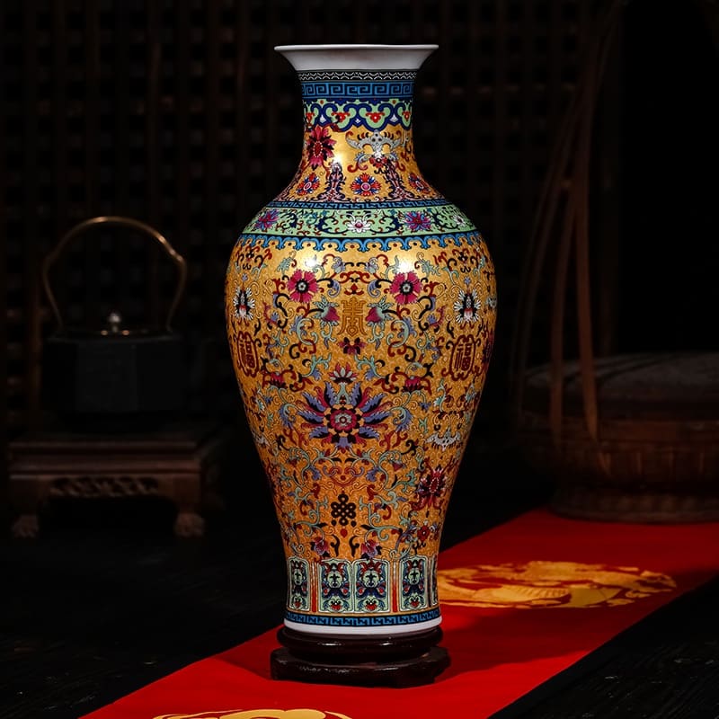 Vase chinois élégant design original accessoires de salon_1