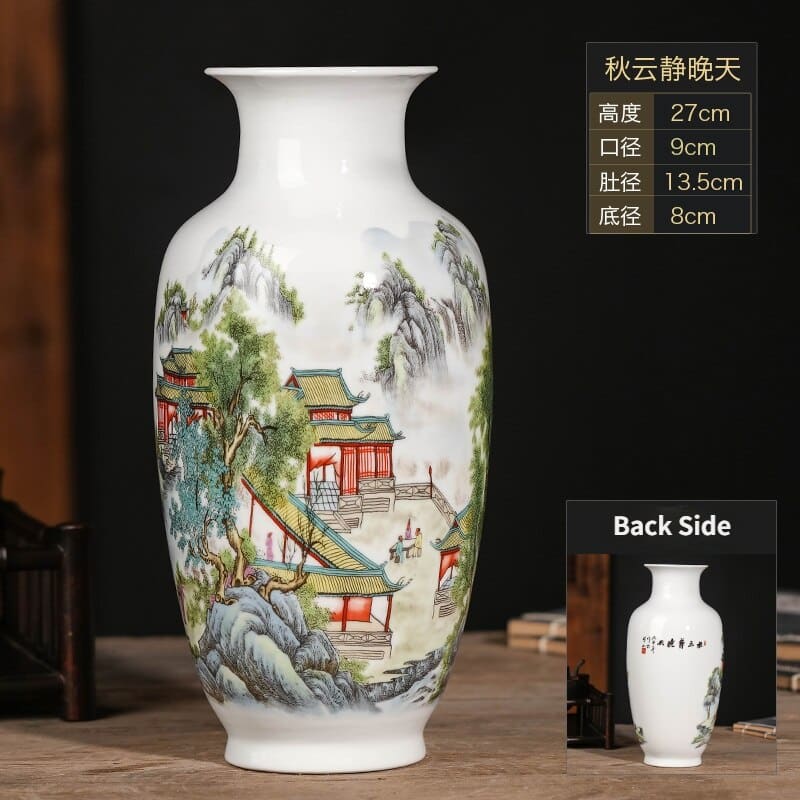 Vase chinois style antique en céramique pour décoration intérieure Maison