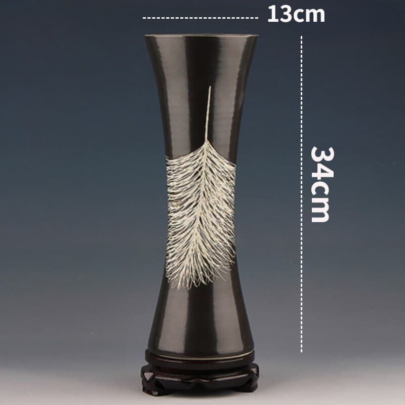 Vase chinoise design moderne en céramique 34cm
