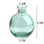 Vase classique bleu en verre transparent de qualité supérieure_8