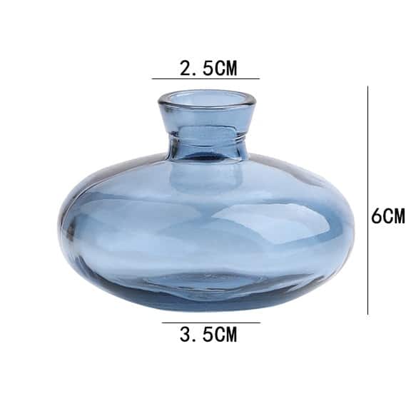 Vase classique bleu en verre transparent de qualité supérieure Bleue
