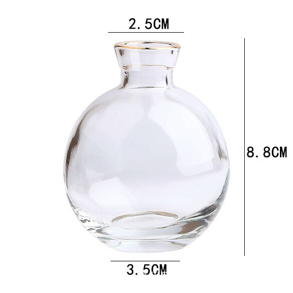 Vase classique bleu en verre transparent de qualité supérieure Transparent B