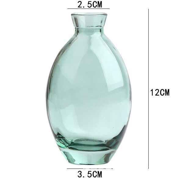 Vase classique bleu en verre transparent de qualité supérieure Verte