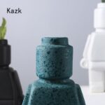 Vase créatif à fleurs séchées de style robot en céramique_9