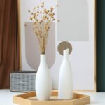 Vase de Table en céramique blanc_5