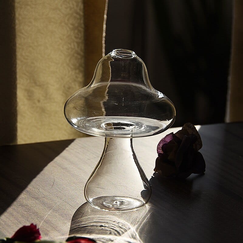 Vase de décoration en verre en forme de champignon hydroponique_4