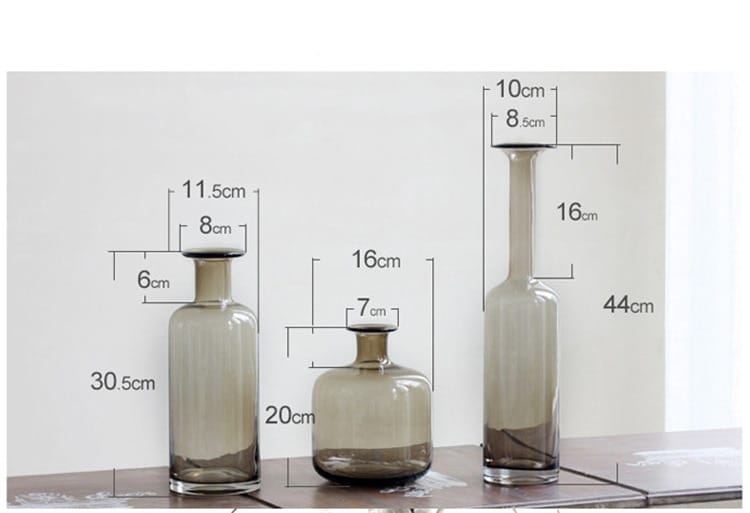 Vase de décoration moderne en verre translucide_2