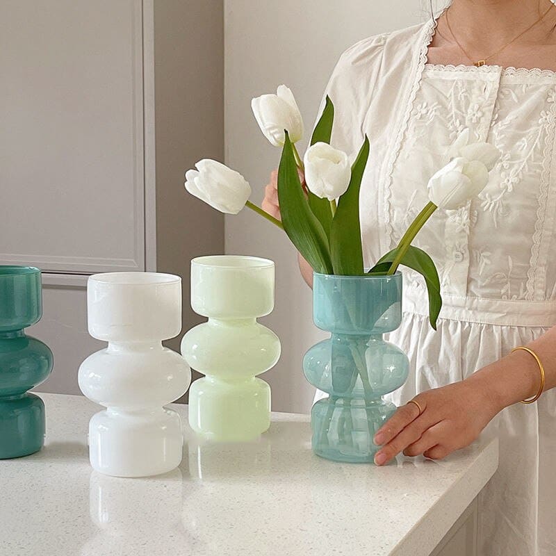 Vase de décoration nordique pour salon en verre coloré_2