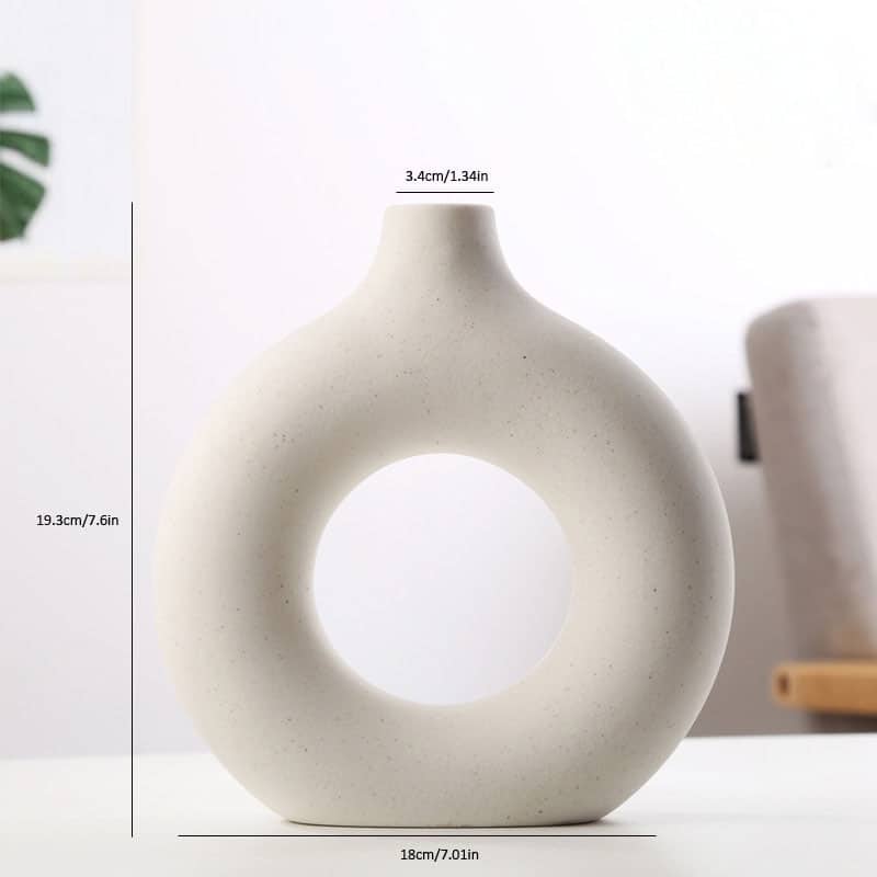 Vase de décoration pour la maison circulaire nordique en céramique_10