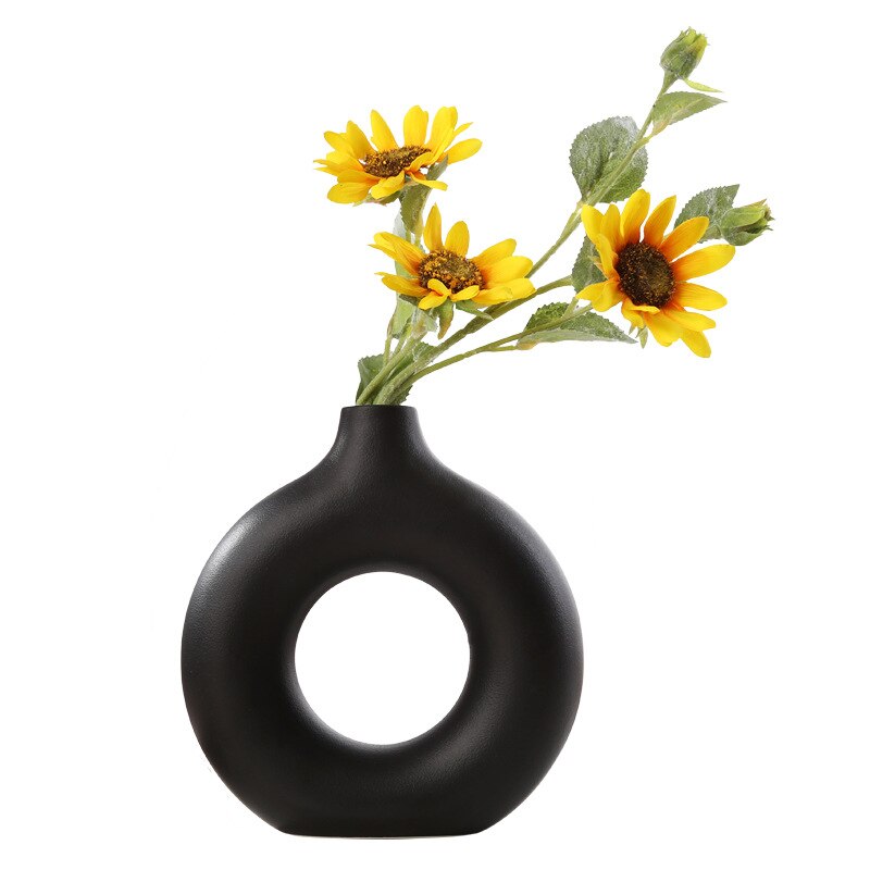 Vase de décoration pour la maison circulaire nordique en céramique_11