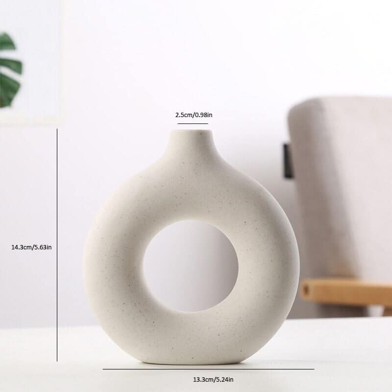 Vase de décoration pour la maison circulaire nordique en céramique_6