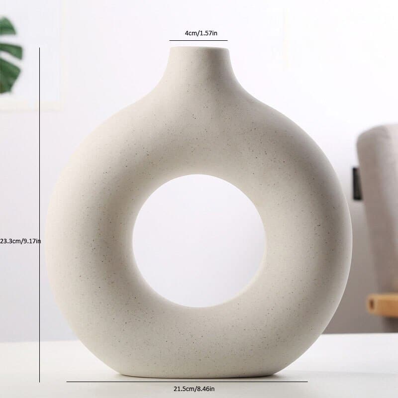 Vase de décoration pour la maison circulaire nordique en céramique_9