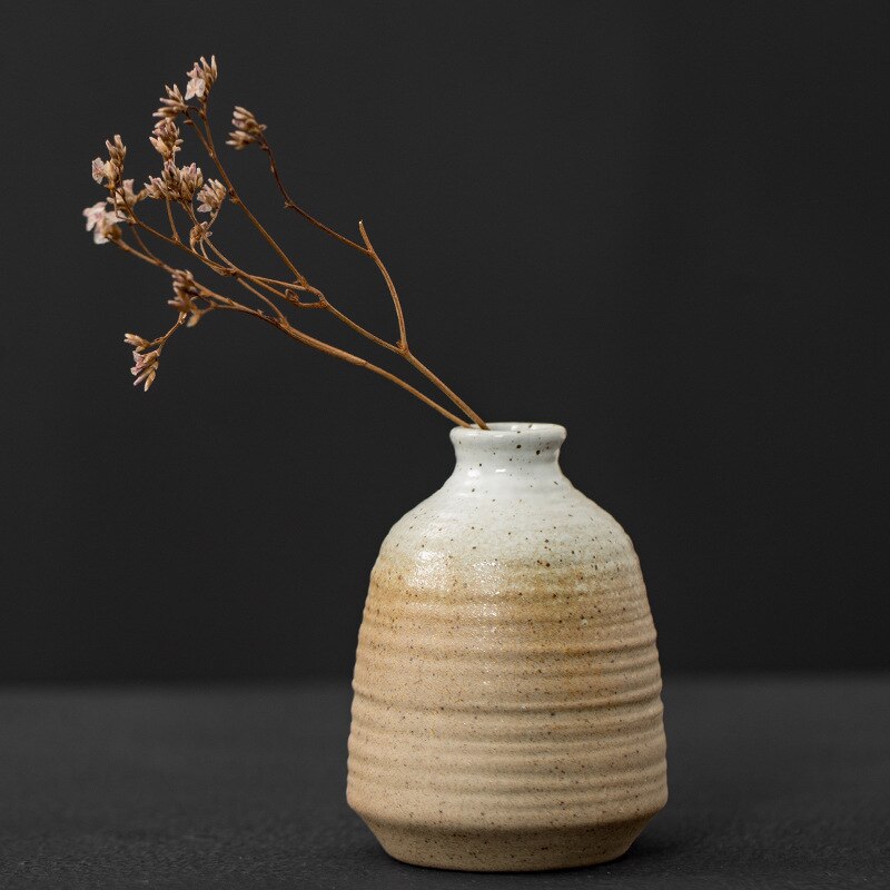 Vase de fleurs séchées en céramique japonaise pour table_2