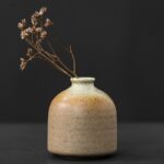 Vase de fleurs séchées en céramique japonaise pour table_5