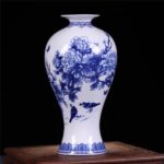 Vase de pivoine décoré en céramique de haute qualité blanc_8