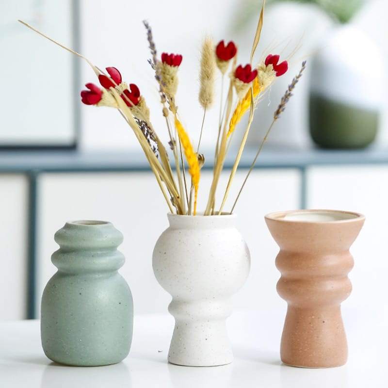 Vase de style nordique à fleurs en céramique_1