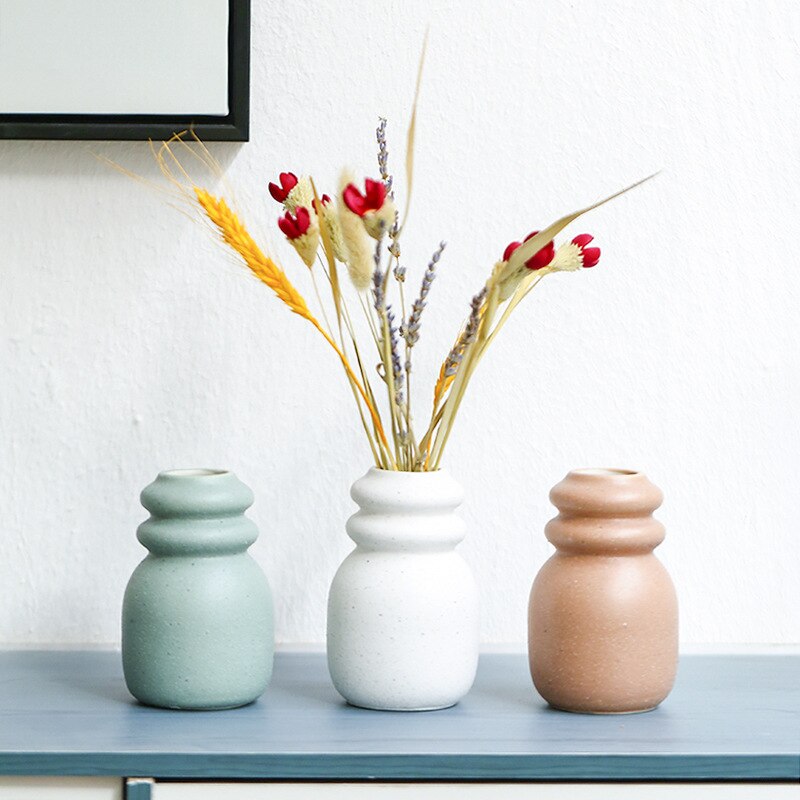Vase de style nordique à fleurs en céramique_3