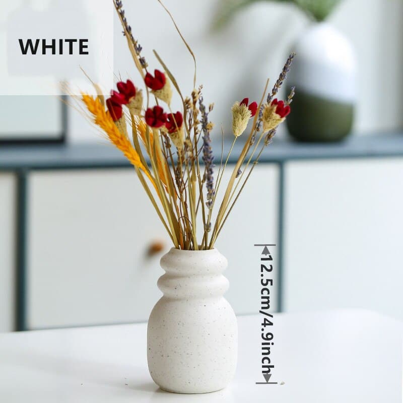 Vase de style nordique à fleurs en céramique Blanche Chine