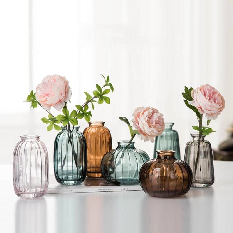 Vase de style nordique à fleurs séchées_1