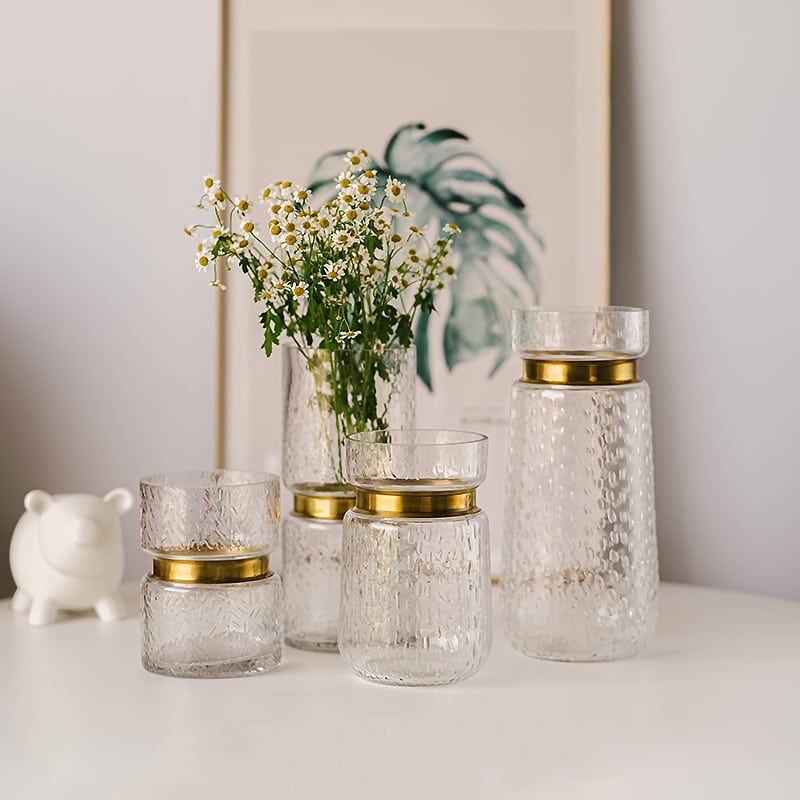 Vase de table design en verre pour décoration de salon_1