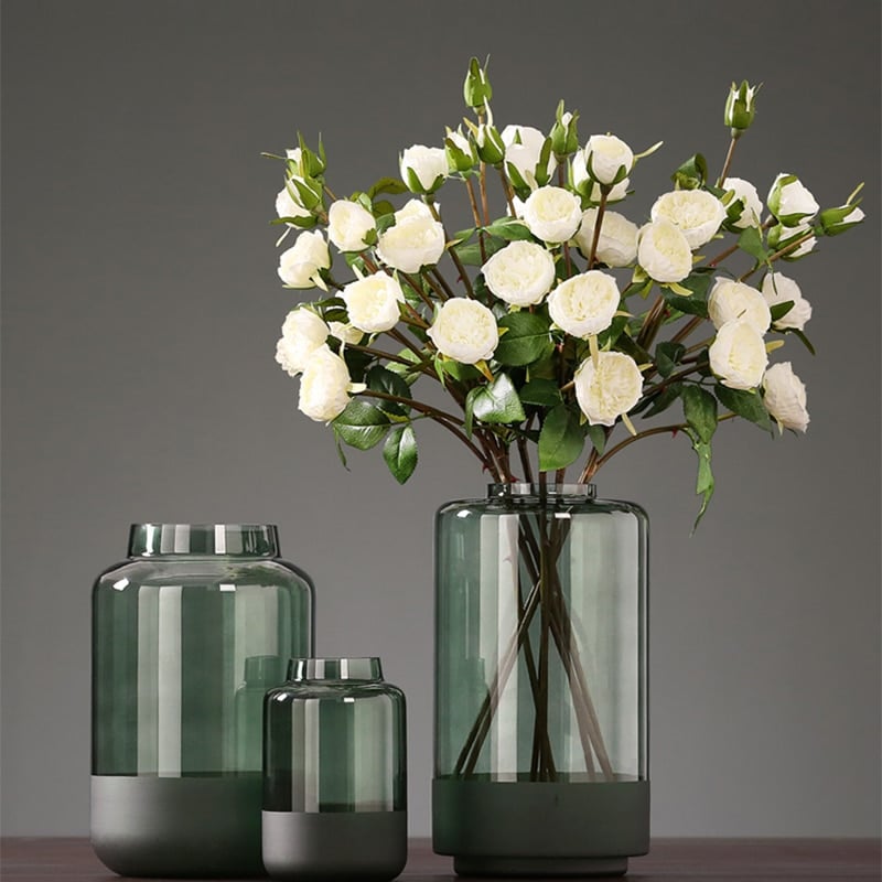 Vase décoratif à design de luxe en verre pour salon_1