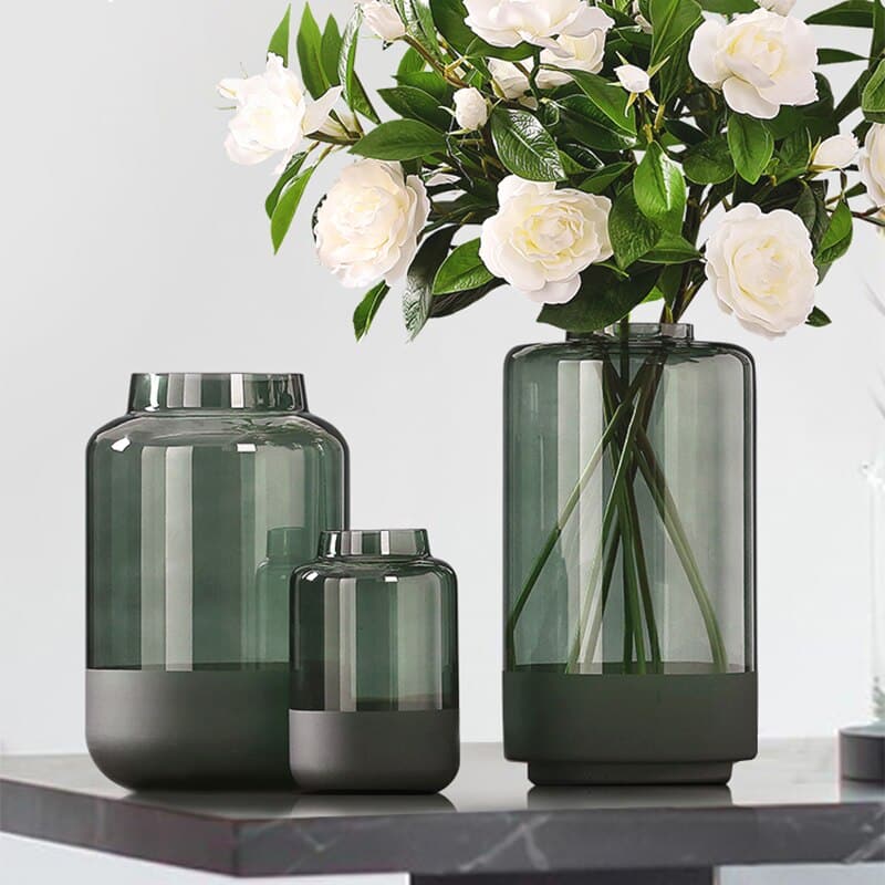 Vase décoratif à design de luxe en verre pour salon_3