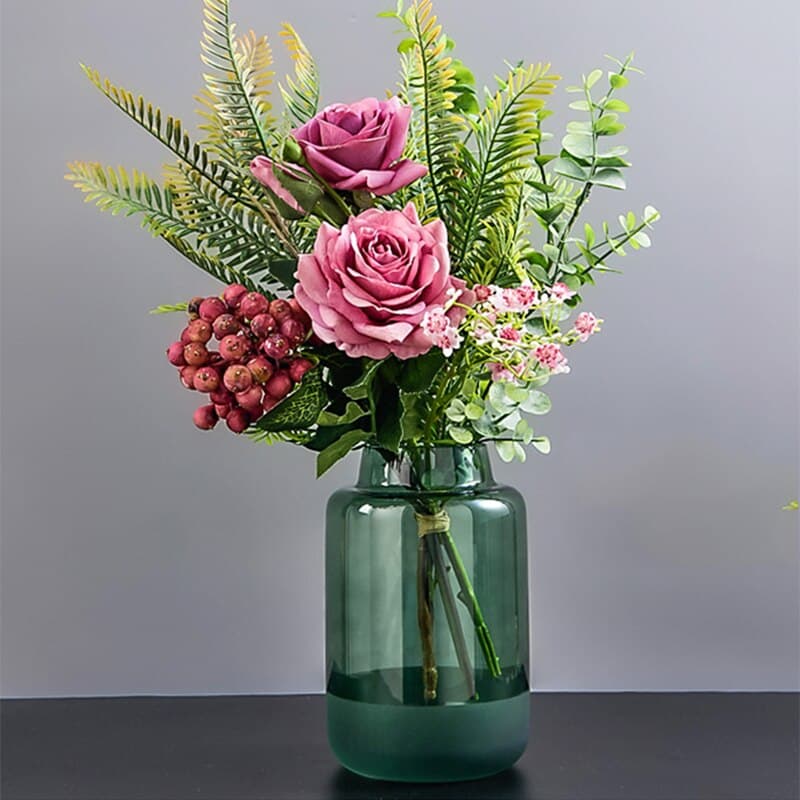 Vase décoratif à design de luxe en verre pour salon_4